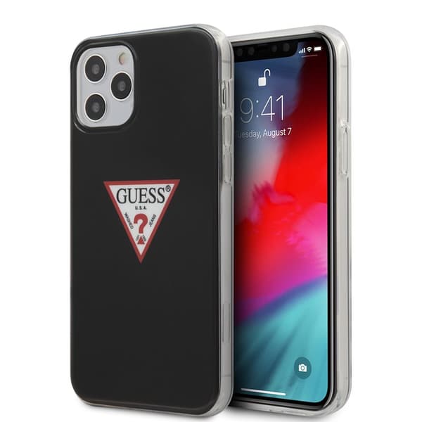 Guess Triangle-logo - iPhone 12 / iPhone 12 Pro-cover (sort)