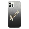 Miniatyrbild 3 av 8: Guess Glitter Gradient Script - iPhone 12 / iPhone 12 Pro-fodral (svart)