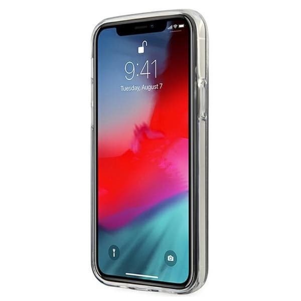 Guess Glitter Gradient Script - iPhone 12 minifodral (blått)