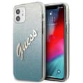 Miniatyrbild 1 av 8: Guess Glitter Gradient Script - iPhone 12 minifodral (blått)