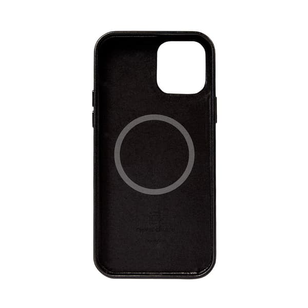 Crong Essential Cover Magnetic - iPhone 12 Pro Max MagSafe nahkakotelo (musta)