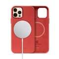 Pikkukuva 1 / 8: Crong Essential Cover Magnetic - iPhone 12 Pro Max MagSafe nahkakotelo (punainen)