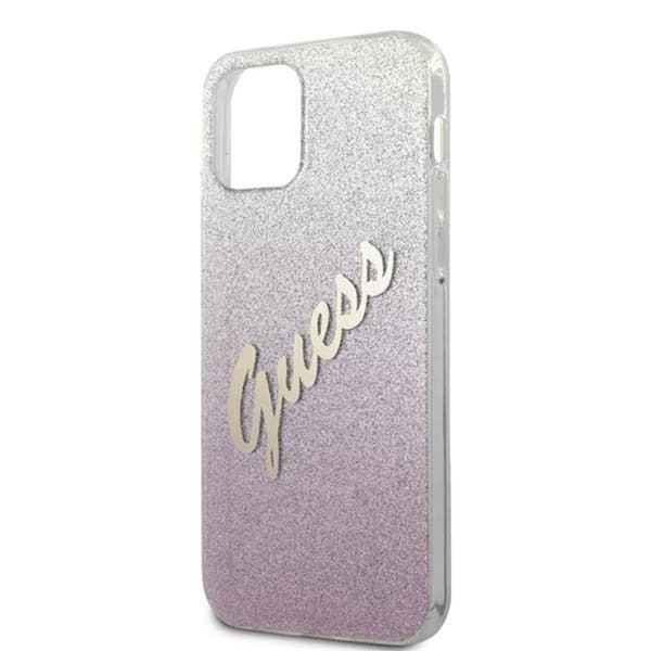 Guess Glitter Gradient Script - iPhone 12 Pro Max etui (Pink)