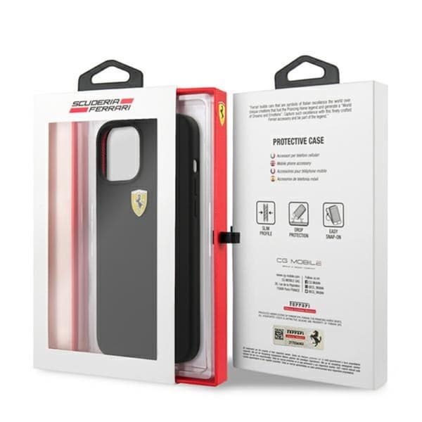 Ferrari On Track Silicone – iPhone 12 Pro Max -kotelo (musta)
