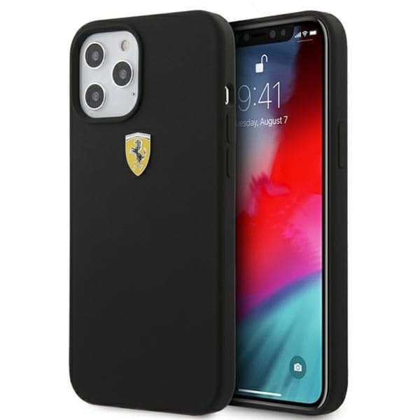 Ferrari On Track Silicone – iPhone 12 Pro Max -kotelo (musta)