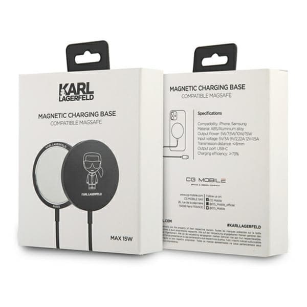 Karl Lagerfeld Outline Magnetic Charger Base – Magsafe 15W induktiv oplader
