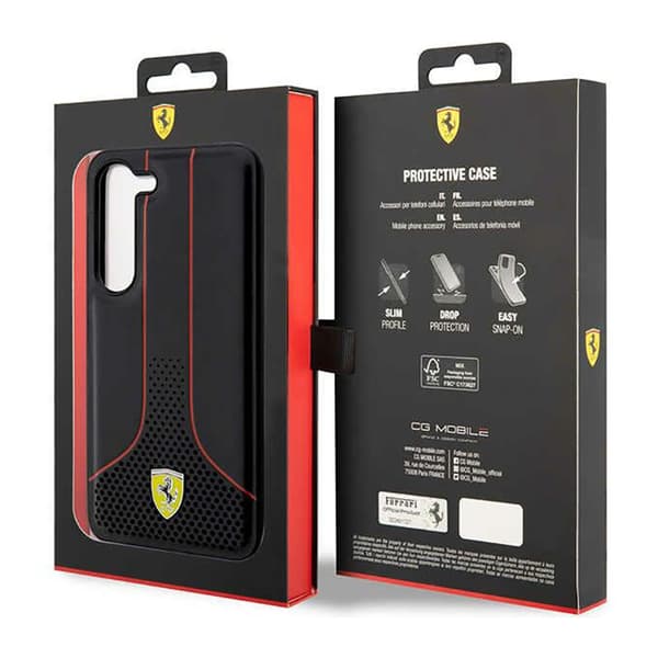 Ferrari Perforated 296P Collection - Samsung Galaxy S23+ etui (sort)