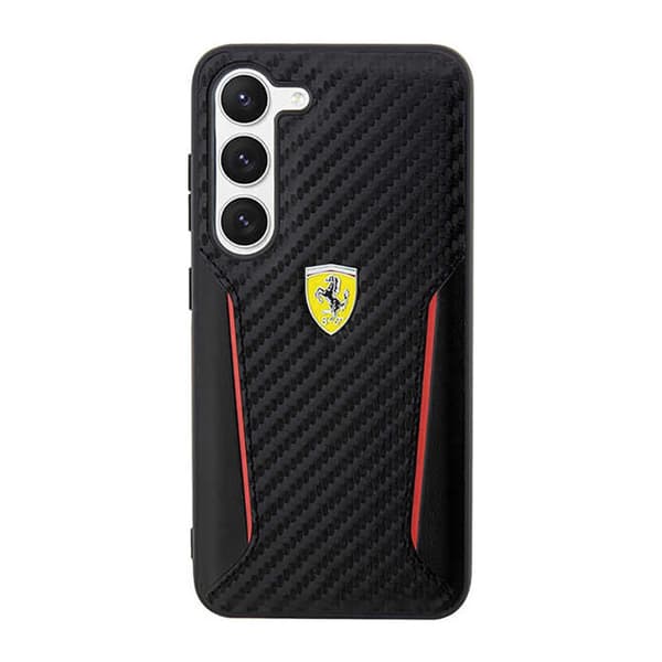 Ferrari Carbon Contrast Edges - Samsung Galaxy S23+ skal (svart)