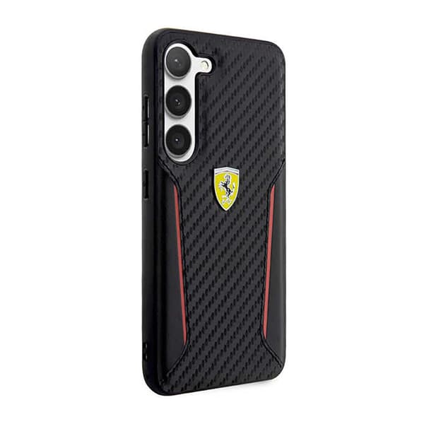 Ferrari Carbon Contrast Edges - Samsung Galaxy S23+ skal (svart)