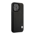 Miniatyrbillede 4 af 7: BMW Leather Blue Dots - iPhone 14 Pro etui (sort)