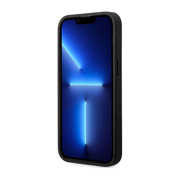 BMW Leather Blue Dots - iPhone 14 Pro etui (sort)