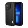 Miniatyrbillede 1 af 7: BMW Leather Blue Dots - iPhone 14 Pro etui (sort)