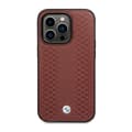 Miniatyrbillede 3 af 8: BMW læder diamantmønster - iPhone 14 Pro etui (Burgunder)