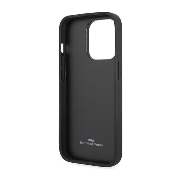 BMW læder diamantmønster - iPhone 14 Pro etui (Burgunder)