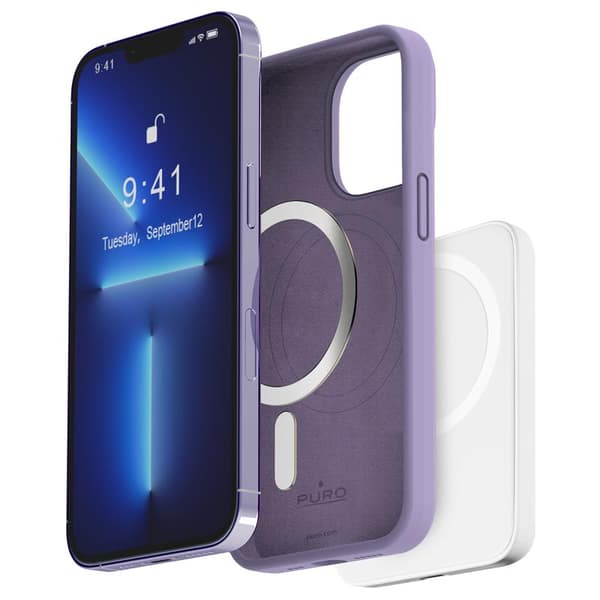 PURO ICON MAG - iPhone 14 Pro MagSafe Cover (Tech Lavender)