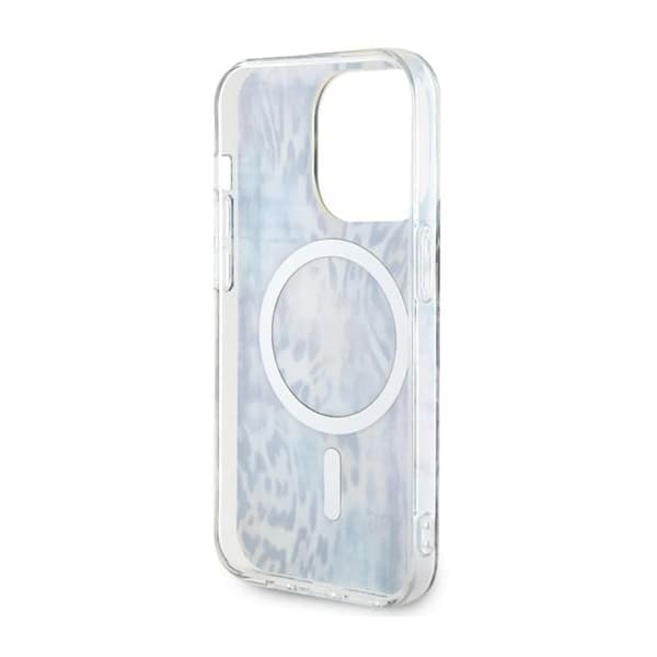 Guess Leopard MagSafe - iPhone 14 Pro-cover (blå)