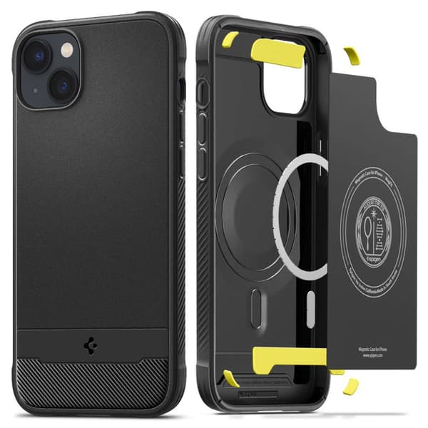 Spigen Rugged Armour Mag MagSafe - iPhone 14-fodral (svart)