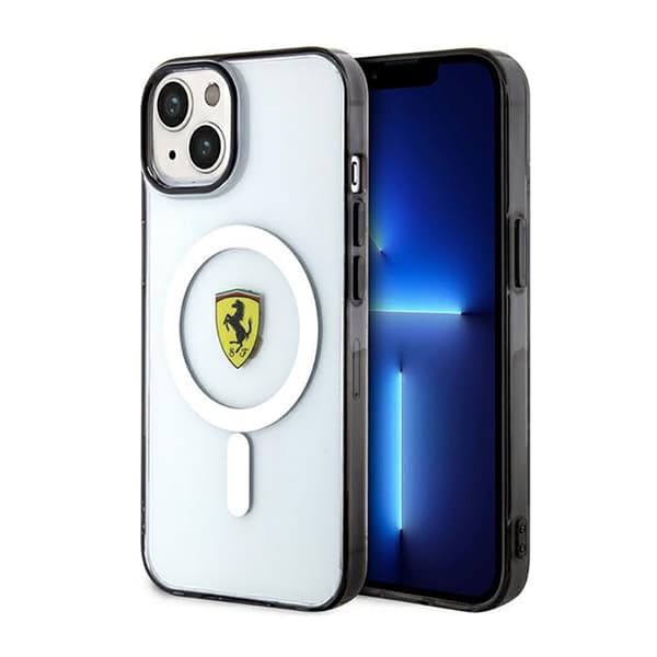 Ferrari Outline Magsafe - iPhone 14 Plus etui (gennemsigtig)