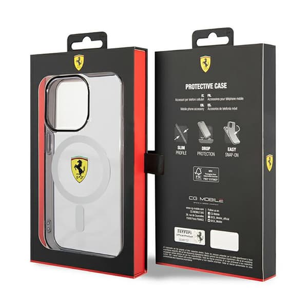 Ferrari Outline Magsafe - iPhone 14 Pro-cover (gennemsigtig)