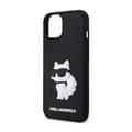 Miniatyrbild 6 av 8: Karl Lagerfeld 3D gummi NFT Choupette - iPhone 14 fodral (svart)