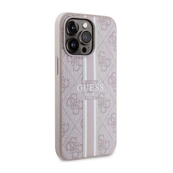 Guess 4G Printed Stripes MagSafe - iPhone 13 Pro-fodral (rosa)