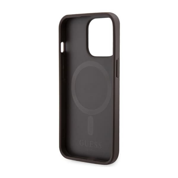Guess 4G Printed Stripes MagSafe - iPhone 13 Pro Max etui (brun)