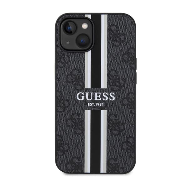 Guess 4G Printed Stripes MagSafe - iPhone 14 Plus etui (sort)