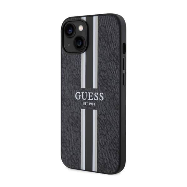 Guess 4G Printed Stripes MagSafe - iPhone 14 Plus etui (sort)