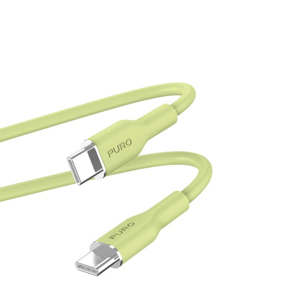 PURO ICON blødt kabel – USB-C til USB-C-kabel 1,5 m (Matcha Green)