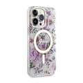 Miniatyrbillede 4 af 8: Guess Flower MagSafe - iPhone 14 Pro-cover (gennemsigtig)