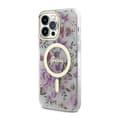 Miniatyrbillede 2 af 8: Guess Flower MagSafe - iPhone 14 Pro-cover (gennemsigtig)