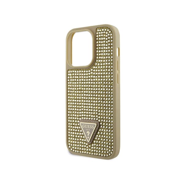 Guess Rhinestone Triangle - iPhone 14 Pro etui (guld)