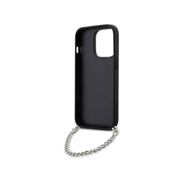 Karl Lagerfeld Saffiano Monogram Chain - iPhone 14 Pro Max -kotelo (musta)