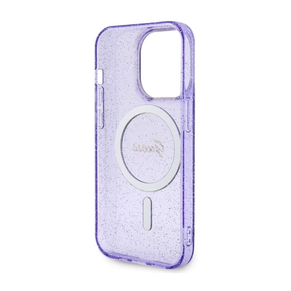 Guess Glitter Gold MagSafe - iPhone 14 Pro-cover (lilla)