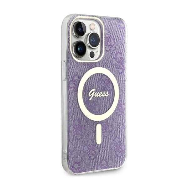 Guess 4G MagSafe - iPhone 14 Pro Max -kotelo (violetti)