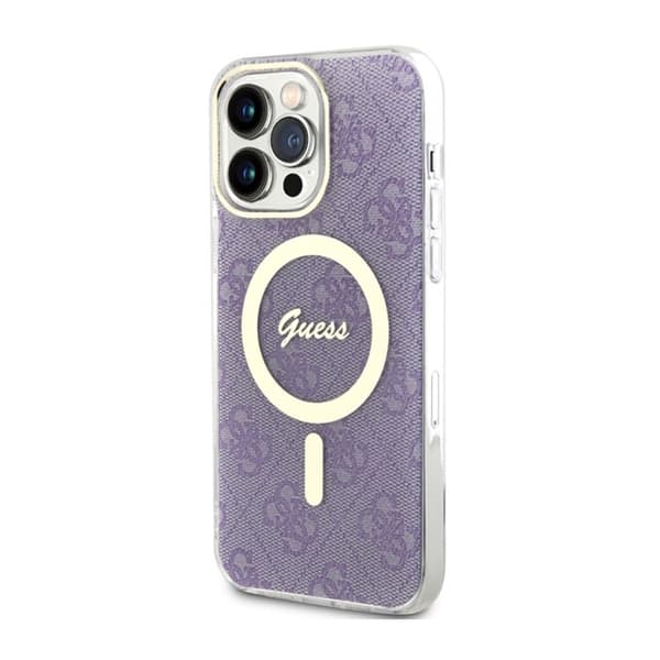 Guess 4G MagSafe - iPhone 14 Pro Max -kotelo (violetti)