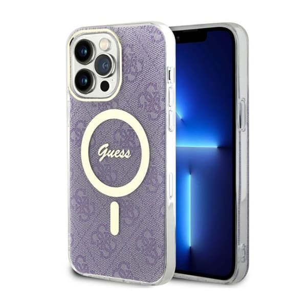 Guess 4G MagSafe - iPhone 14 Pro Max -kotelo (violetti)