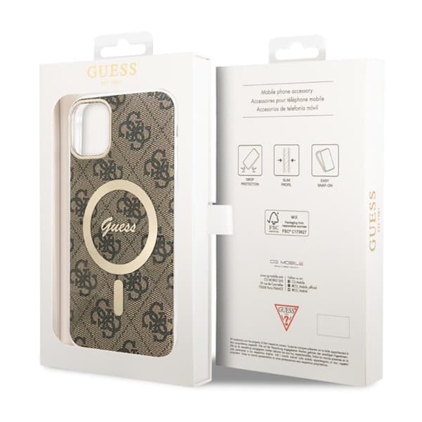 Guess 4G MagSafe - iPhone 11 cover (brun)