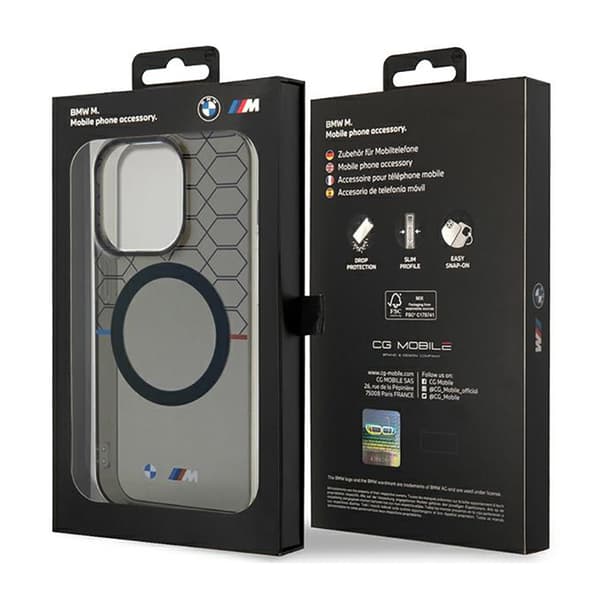 BMW Pattern MagSafe - iPhone 14 Pro etui (grå)