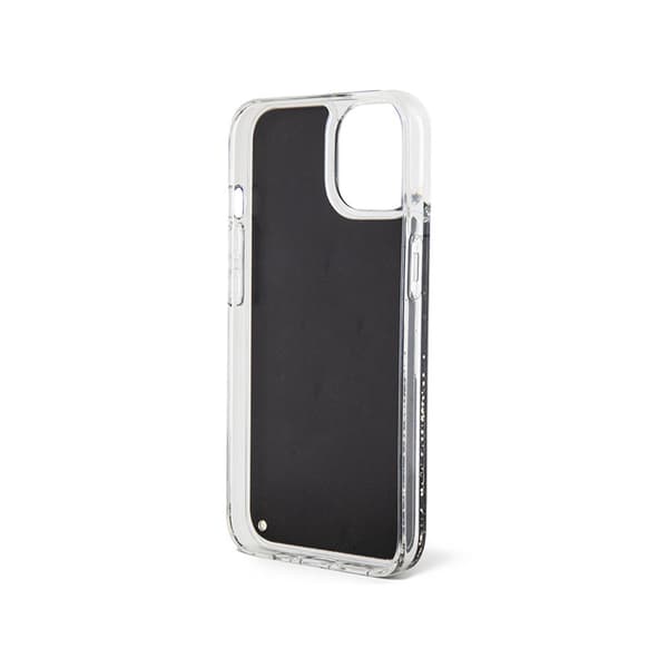 Guess Liquid Glitter Marble - iPhone 14-fodral (svart)