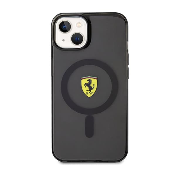 Ferrari Translucent MagSafe - iPhone 14 cover (sort)