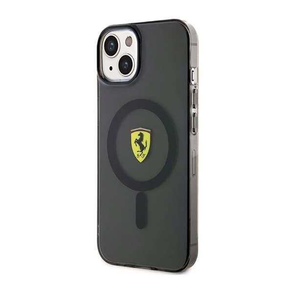Ferrari Translucent MagSafe - iPhone 14 cover (sort)