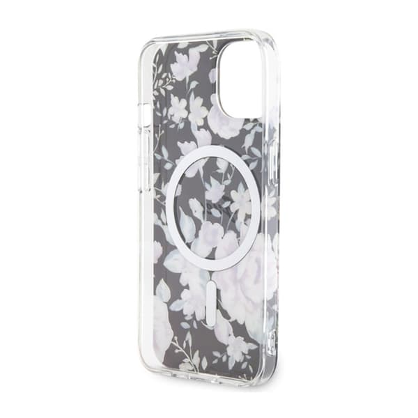 Guess Flower MagSafe - iPhone 14 etui (sort)