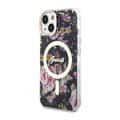 Miniatyrbillede 2 af 8: Guess Flower MagSafe - iPhone 14 etui (sort)