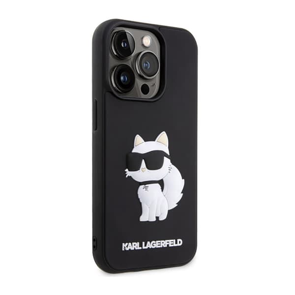 Karl Lagerfeld 3D gummi NFT Choupette - iPhone 14 Pro-etui (sort)