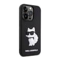Miniatyrbillede 4 af 8: Karl Lagerfeld 3D gummi NFT Choupette - iPhone 14 Pro-etui (sort)