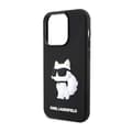 Miniatyrbillede 6 af 8: Karl Lagerfeld 3D gummi NFT Choupette - iPhone 14 Pro-etui (sort)