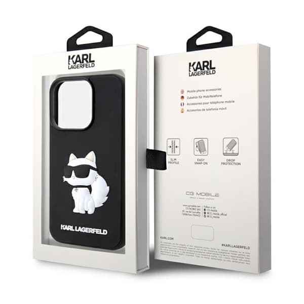 Karl Lagerfeld 3D gummi NFT Choupette - iPhone 14 Pro-etui (sort)