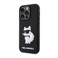 Miniatyrbillede 2 af 8: Karl Lagerfeld 3D gummi NFT Choupette - iPhone 14 Pro-etui (sort)