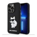 Miniatyrbillede 1 af 8: Karl Lagerfeld 3D gummi NFT Choupette - iPhone 14 Pro-etui (sort)